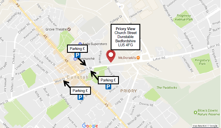 Priory View parking map