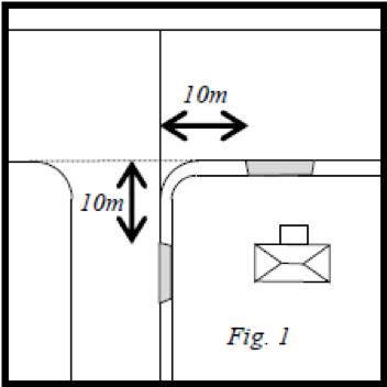 Dropped kerbs and corners / junctions