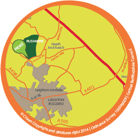 Rushmere Country Park Rushmere entrance small map