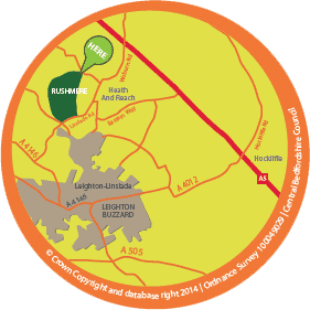 Rushmere Country Park Stockgrove entrance small map