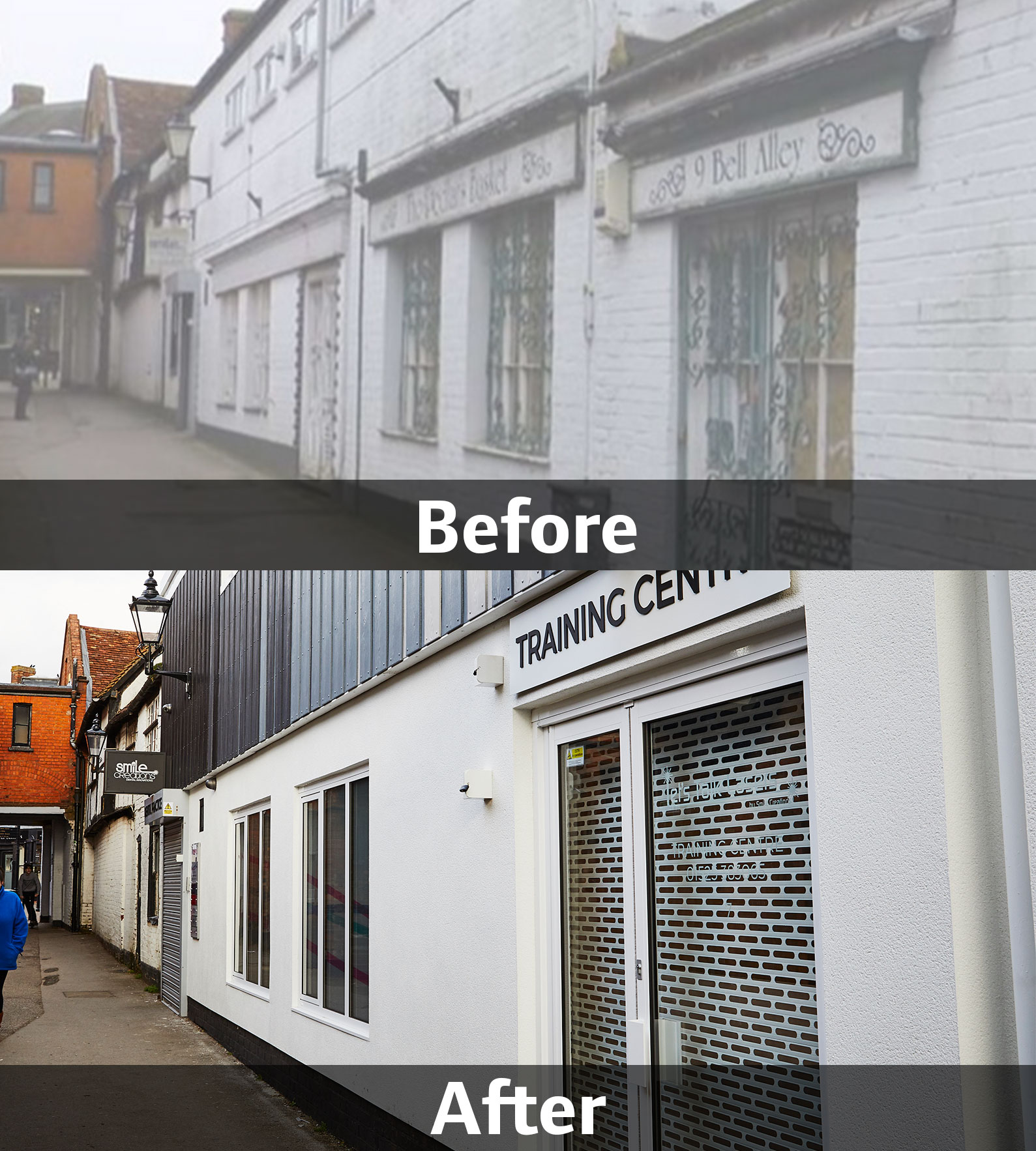 Smile Creations, Leighton Buzzard, before and after