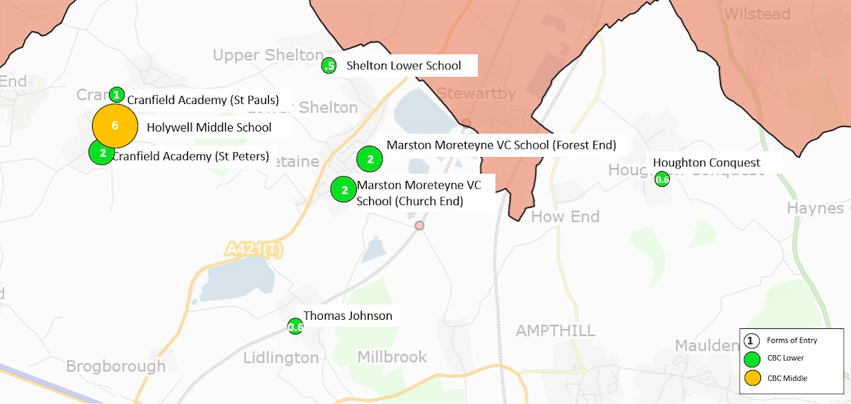 Upper Shelton map