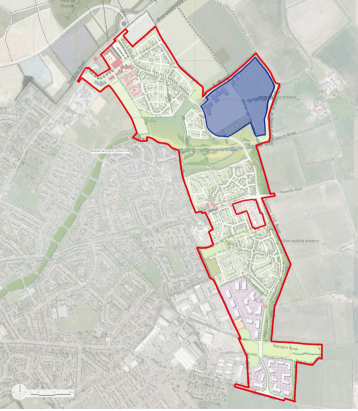 Area map for the proposed Leighton-Linslade leisure centre