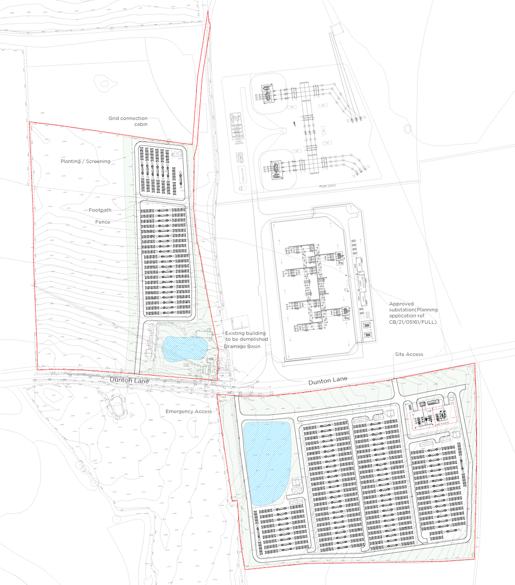 Map plan of the proposed battery storage facility.