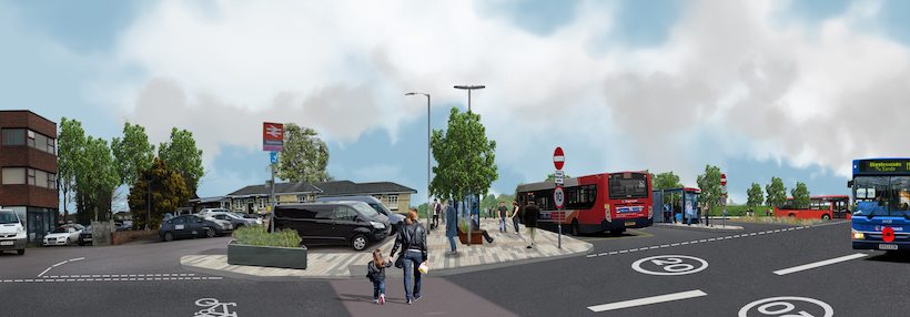 Biggleswade interchange: artist's impression of crossing