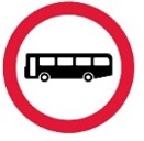 Buses prohibited sign