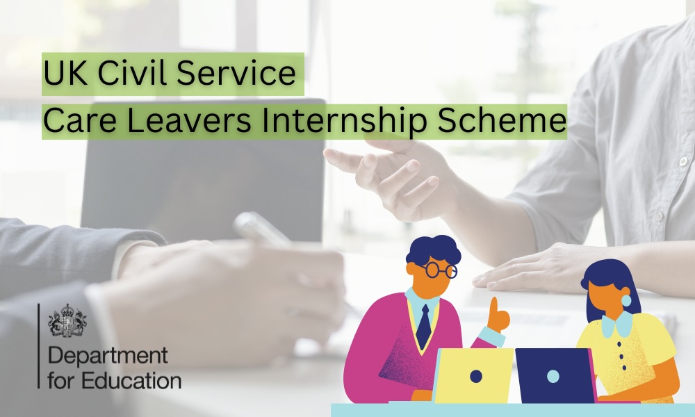 Care Leavers Internship Scheme banner from GOV.UK – contains no content