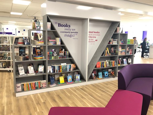 Dunstable Centre library shelf