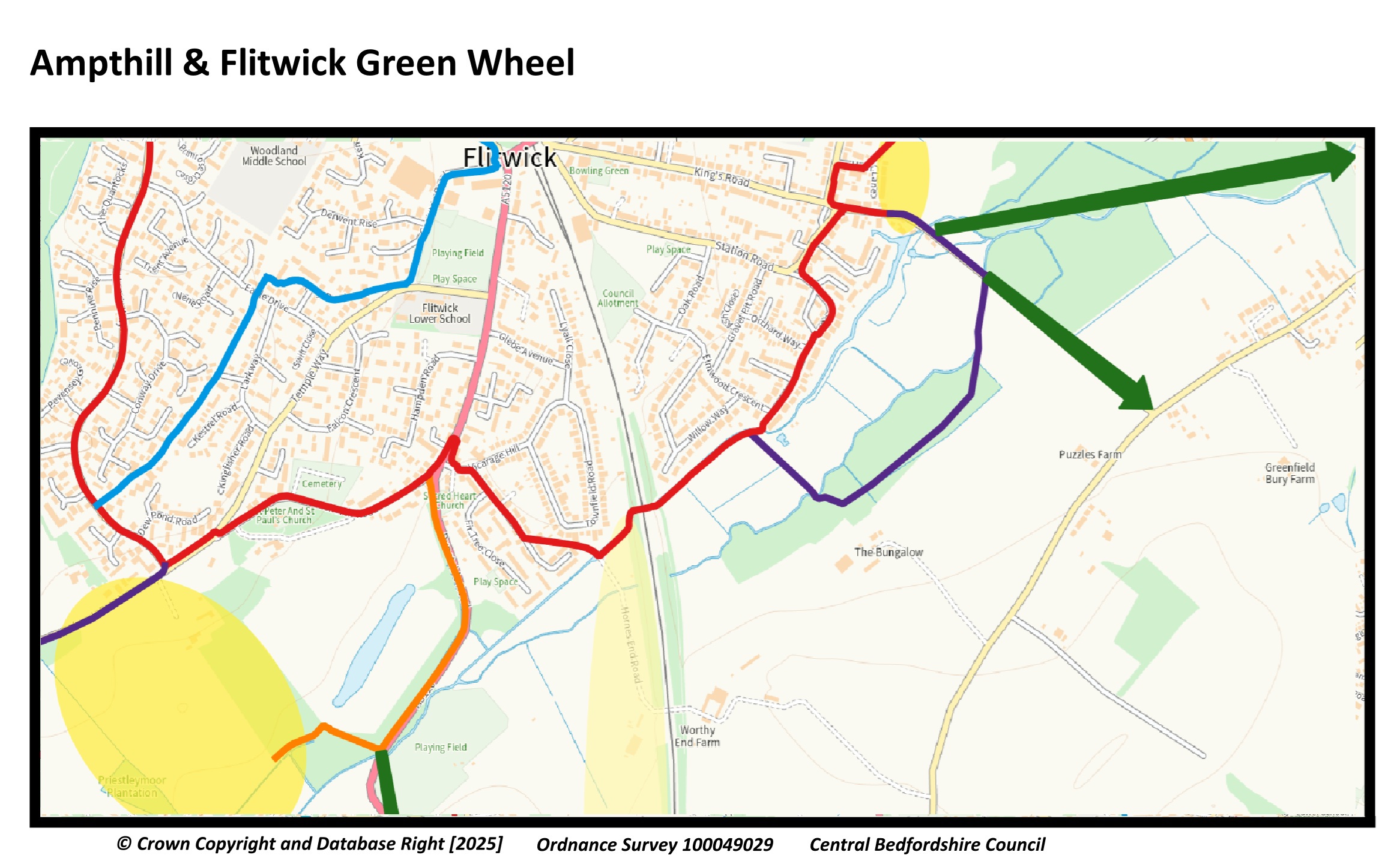 Map: Flitwick south