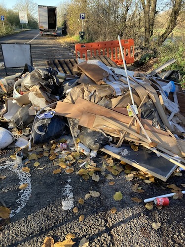 The fly-tipping in Beeston