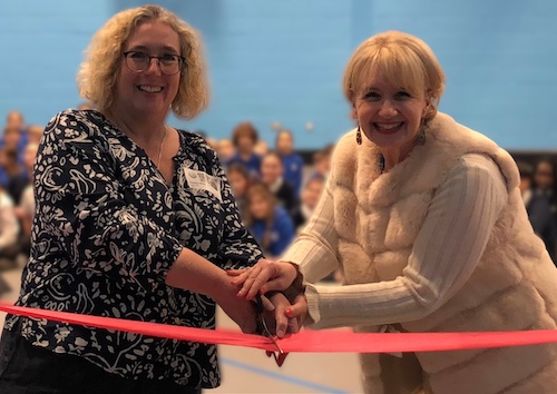 Fulbrook School sports hall ribbon cutting