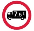 Heavy good vehicles restricted sign
