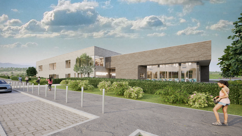 Artist's impression: the front of our proposed Leighton-Linslade Leisure Centre