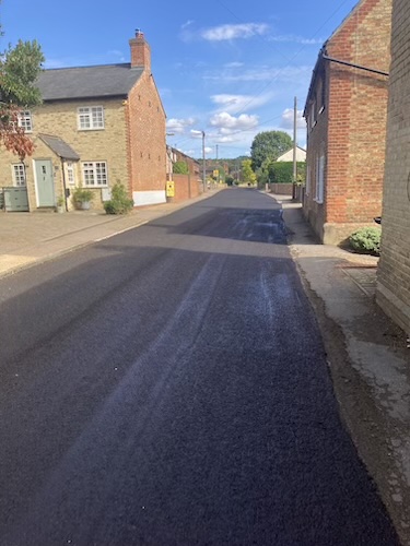 Micro-asphalt treated road