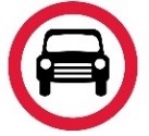 Motor vehicles except solo motorcycles prohibited sign