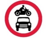 Motor vehicles prohibited sign