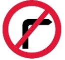 No right turn sign