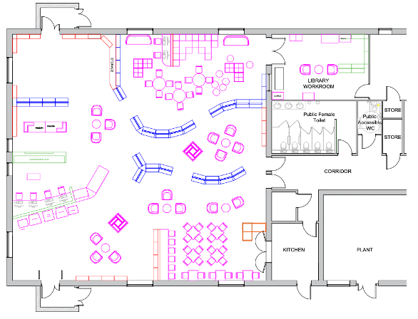 Oak hall proposed layout: Stotfold Library consultation