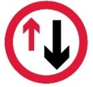 Priority to vehicles sign