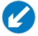Traffic must keep to the left right sign