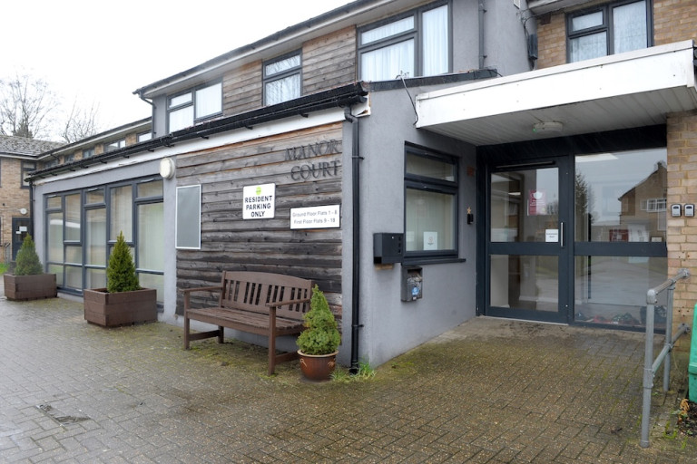 The entrance to Manor Court