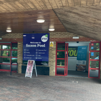 Entrance to Saxon Pool and Leisure Centre, Biggleswade